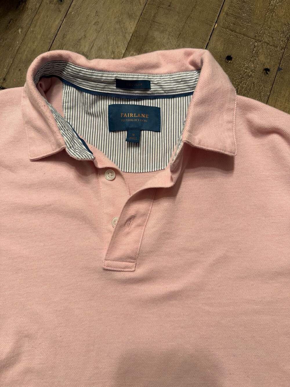 Fairlane Performance Solid Pink Pique Polo Shirt